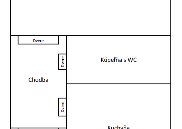 Na predaj 1-izbový byt, Ilava – pôvodný stav